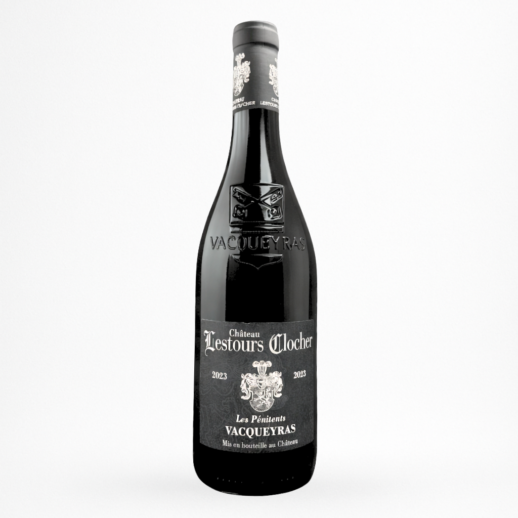 Bouteille de vin Château Lestours Clocher Les Pénitents 2023 AOC Vacqueyras