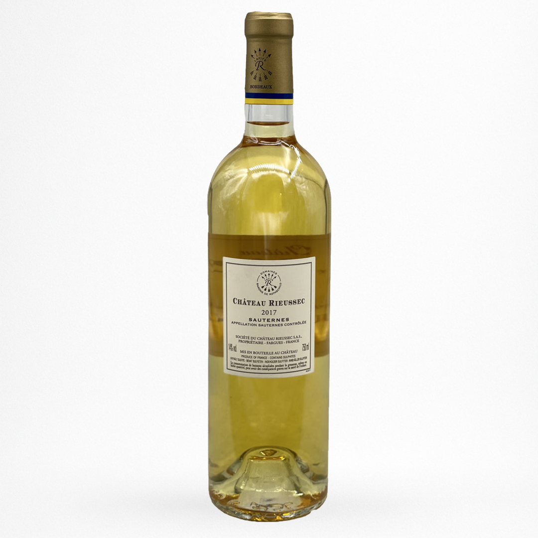 Contre etiquette bouteille de vin Château Rieussec - 2017 - Vin de Sauternes