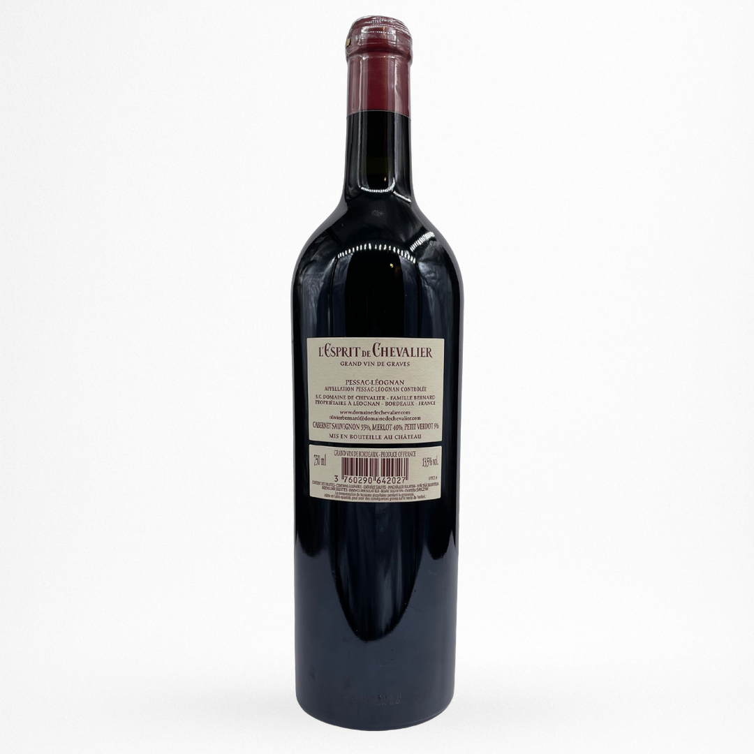 Contre etiquette bouteille de vin Domaine de Chevalier - L'Esprit de Chevalier - 2019 - Pessac-Léognan Rouge
