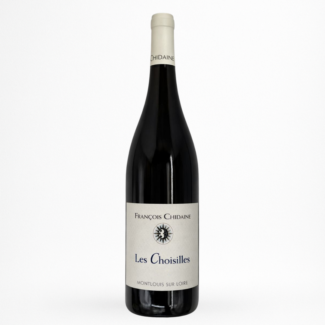 Bouteille de vin François Chidaine Les Choisilles 2023 en Montlouis sur Loire sur fond blanc
