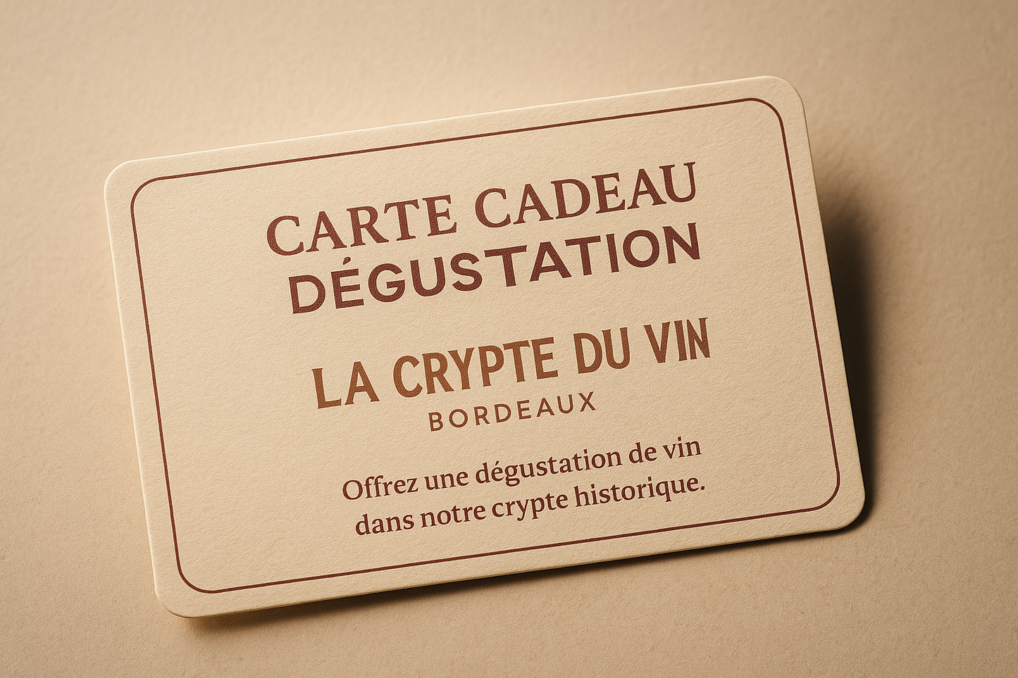 Carte cadeau dégustation La Crypte du Vin à Bordeaux