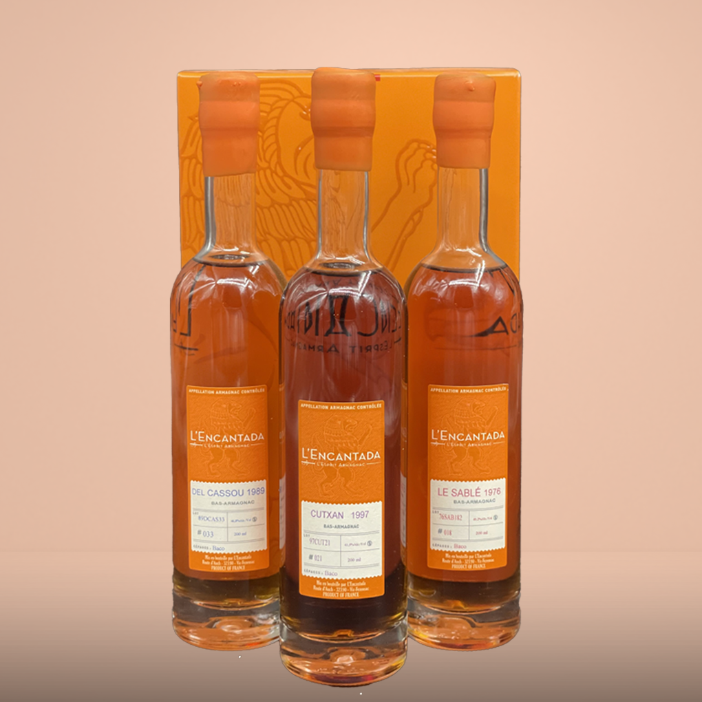 Armagnac Encantada - Coffret de trois armagnacs millésimés - France