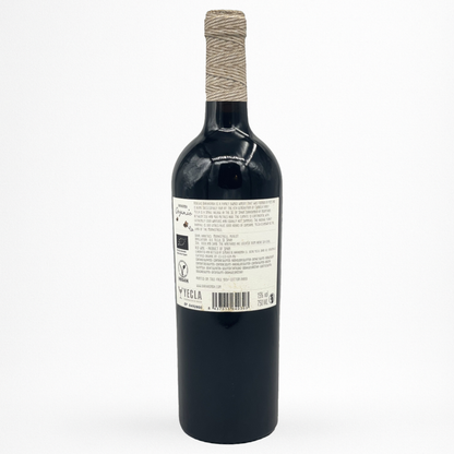 Bouteille de Barahonda Organic 2019 Bodegas Barahonda, Yecla, vin rouge d’Espagne, contre etiquette sur fond blanc