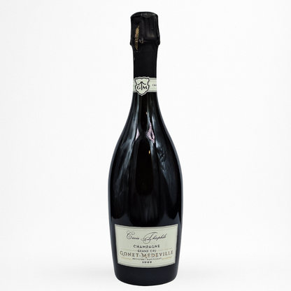 Bouteille de La Cuvée Théophile Extra-Brut 2009 Champagne Gonet-Medeville, Grand Cru, vin effervescent blanc, vue de face sur fond blanc