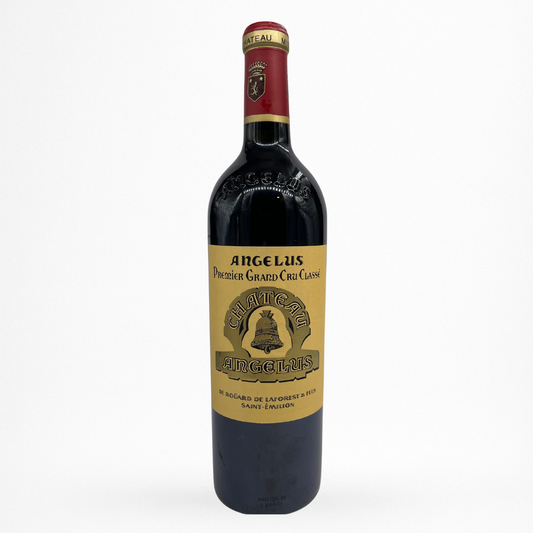 Château Angélus 2005 – Saint-Émilion Grand Cru Classé, bouteille packshot sur fond blanc