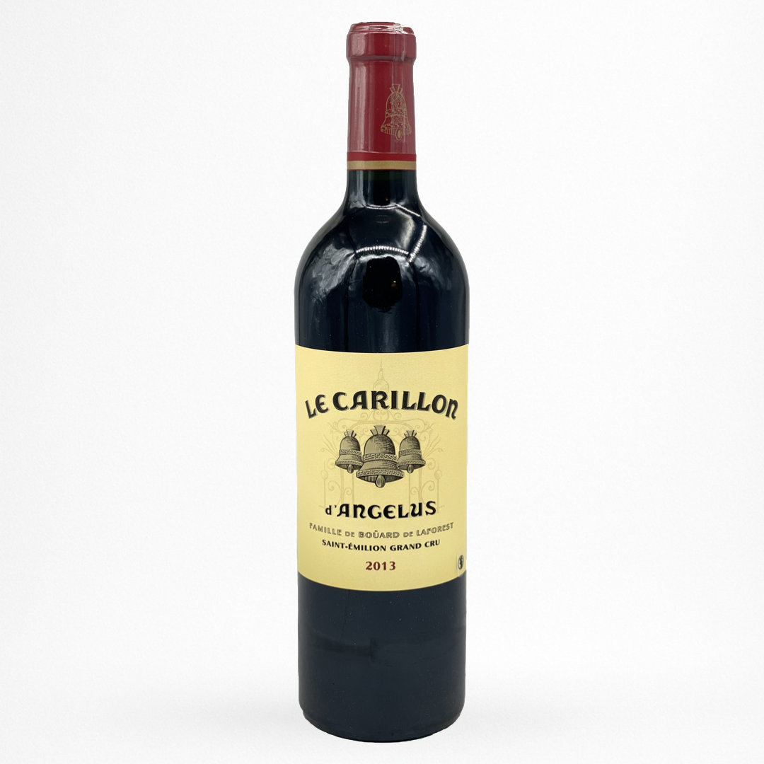 Bouteille de vin rouge Château Angélus Le Carillon d’Angélus 2013 Saint-Émilion Grand Cru, étiquette de face