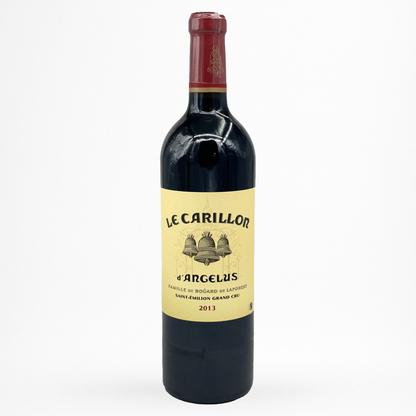 Bouteille de vin rouge Château Angélus Le Carillon d’Angélus 2013 Saint-Émilion Grand Cru, étiquette de face