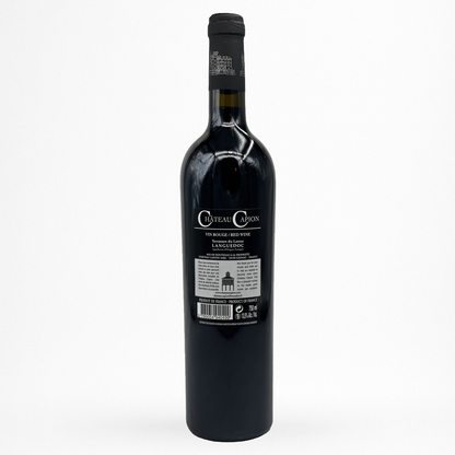Château Capion – Terrasses du Larzac AOP, vin rouge (contre etiquette de bouteille sur fond blanc)
