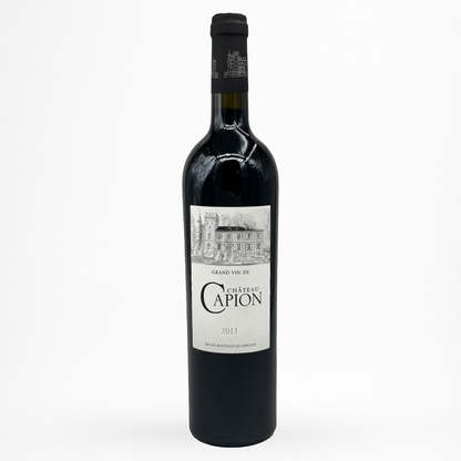 Château Capion – Terrasses du Larzac AOP, vin rouge (bouteille sur fond blanc)