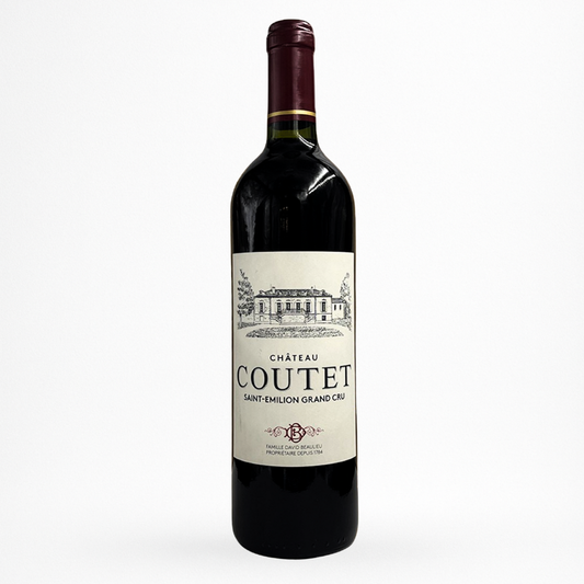 Château Coutet 2019 – Saint-Émilion Grand Cru (Bordeaux) – bouteille 75 cl, packshot sur fond blanc
