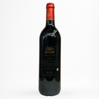 Château Giscours 2010 – Margaux (Grand Cru Classé 1855), vin rouge de Bordeaux, contre etiquette bouteille packshot sur fond blanc