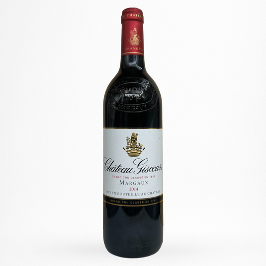 Château Giscours 2014 – Margaux (Grand Cru Classé 1855), vin rouge de Bordeaux, bouteille packshot sur fond blanc