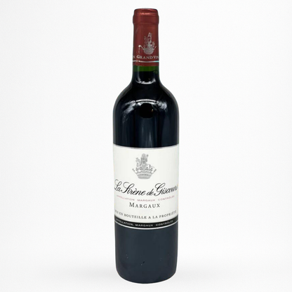 Bouteille de vin Château Giscours La Sirène de Giscours 2014 en Margaux sur fond blanc