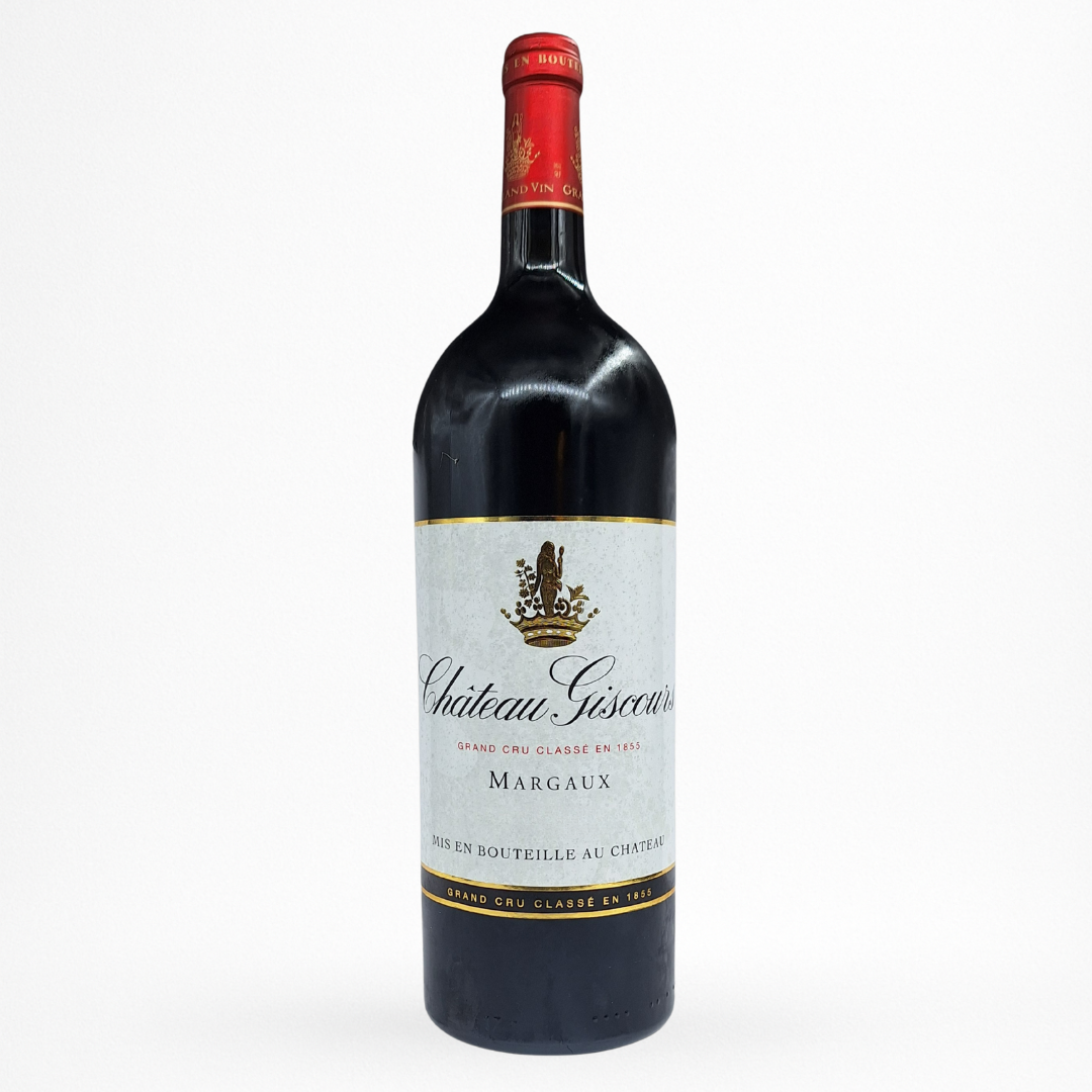 Château Giscours Magnum 2005 – Margaux (Grand Cru Classé 1855), grand format 1,5 L, vin rouge de Bordeaux, bouteille packshot sur fond blanc