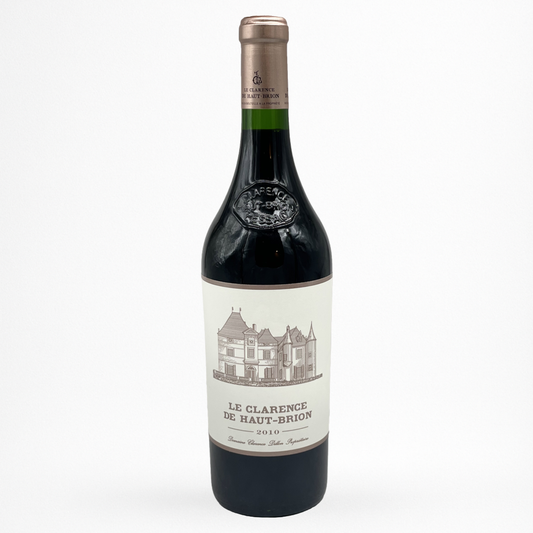 Le Clarence de Haut-Brion 2010 – Pessac-Léognan, second vin du Château Haut-Brion, vin rouge de Bordeaux, bouteille packshot sur fond blanc