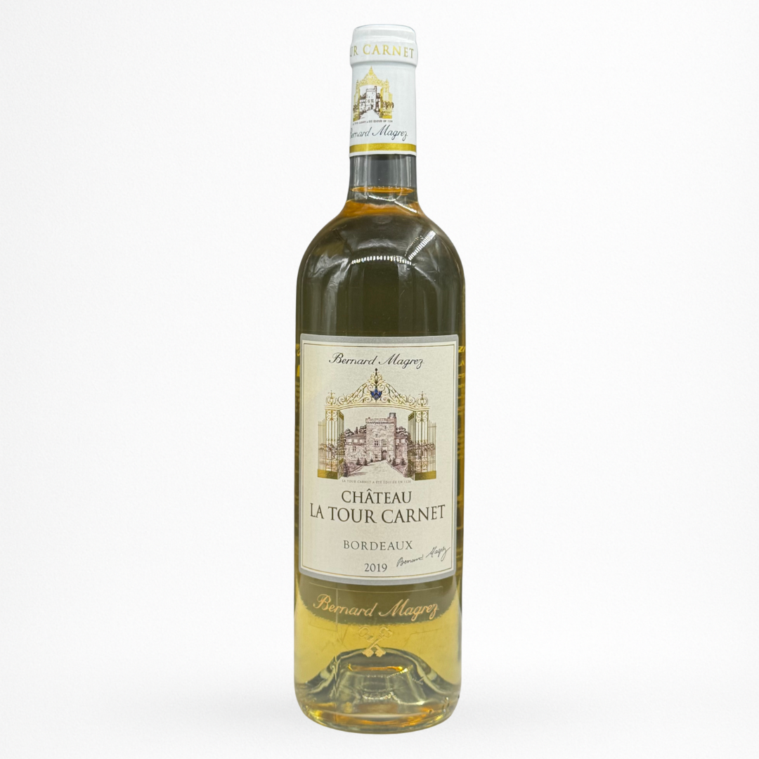 Château La Tour Carnet 2019 — Bordeaux Blanc AOC, bouteille 75 cl sur fond blanc