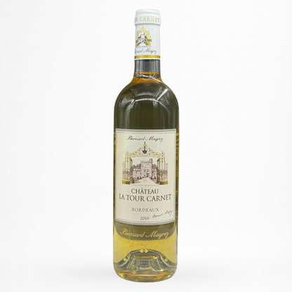Château La Tour Carnet 2019 — Bordeaux Blanc AOC, bouteille 75 cl sur fond blanc