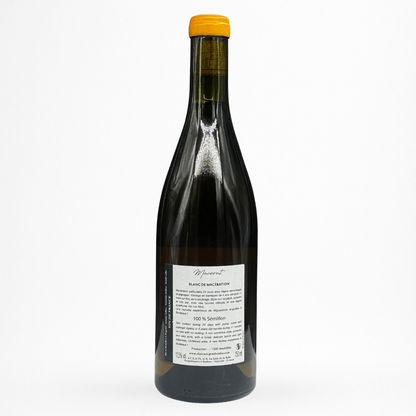 Château Le Grand Verdus Macérat Orange — Vin de France, contre etiquette vin orange (macération), bouteille 75 cl sur fond blanc