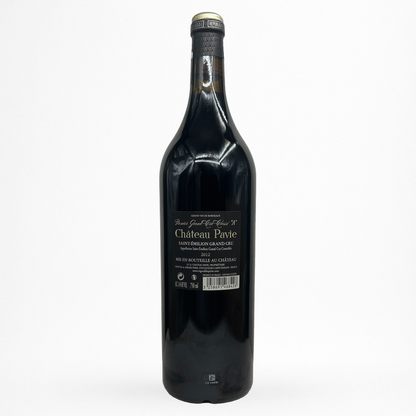 Contre etiquette de bouteille de vin rouge Château Pavie 2012 – Saint-Émilion Grand Cru – Premier Grand Cru Classé A – Bordeaux