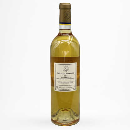 Contre etiquette bouteille de vin Château Rieussec - 2015 - Vin de Sauternes