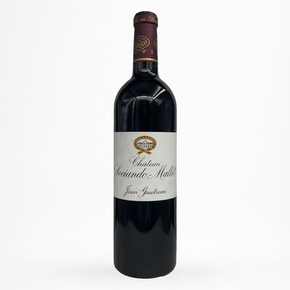 Château Sociando-Mallet – Haut-Médoc AOC, vin rouge de Bordeaux – bouteille 75 cl, étiquette visible, packshot sur fond blanc.