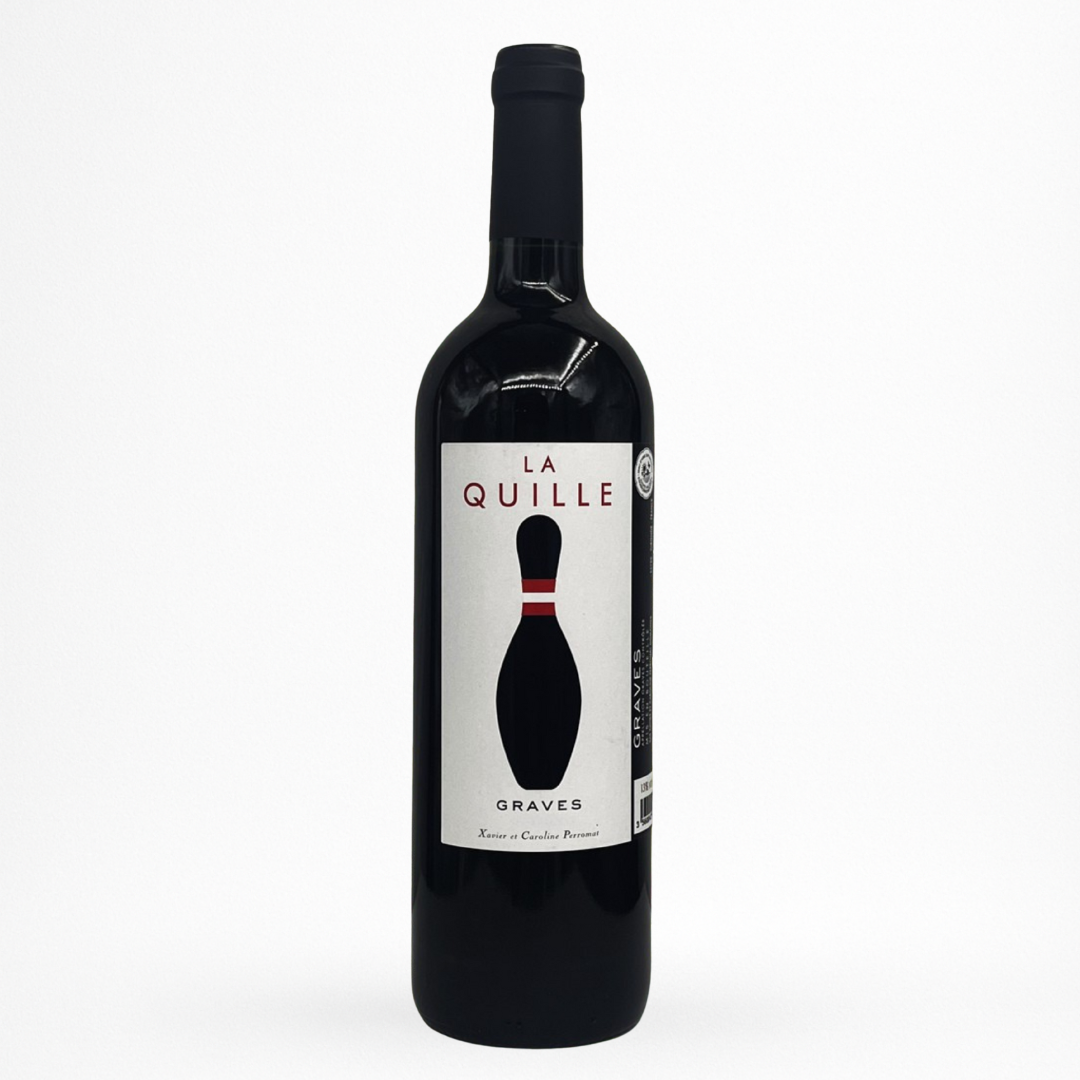 Bouteille Château de Cérons « La Quille » — Graves AOC (Bordeaux), vin rouge, sur fond blanc.