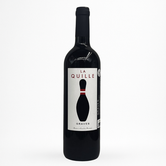 Bouteille Château de Cérons « La Quille » — Graves AOC (Bordeaux), vin rouge, sur fond blanc.