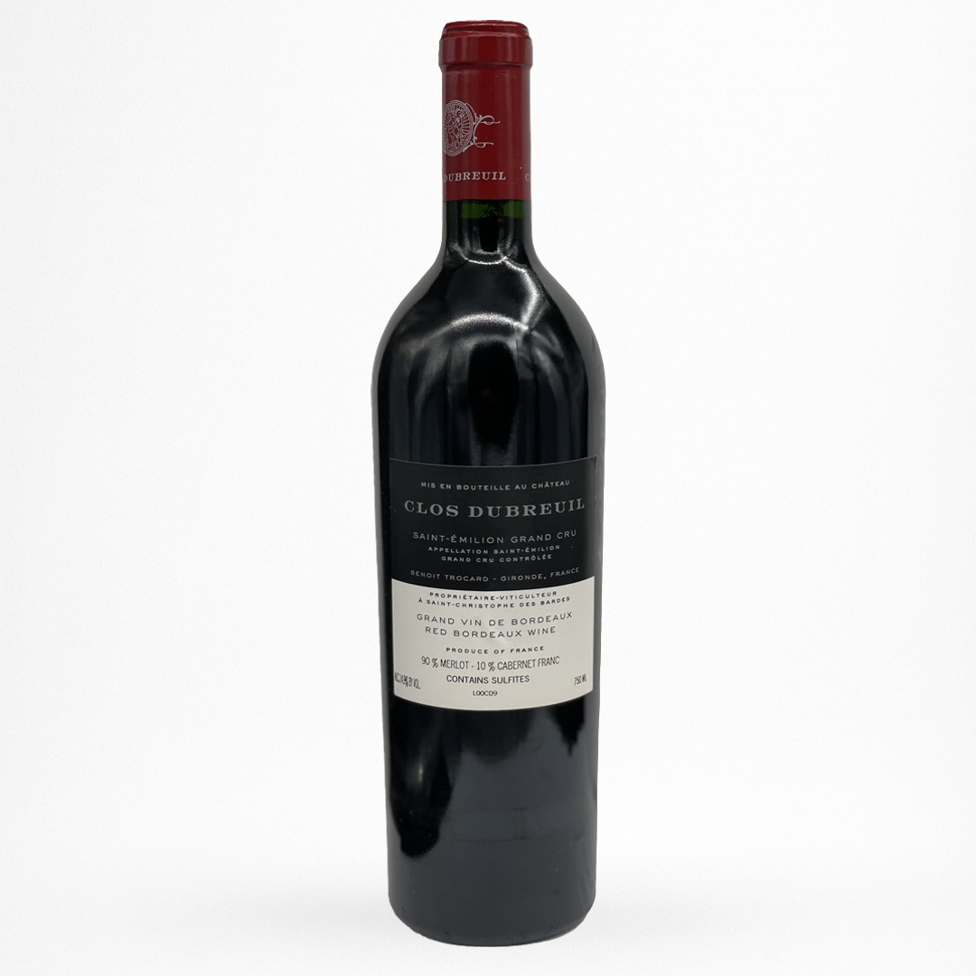 Contre etiquette bouteille de vin Clos Dubreuil - 2009 - Vin de Saint-Emilion Grand Cru