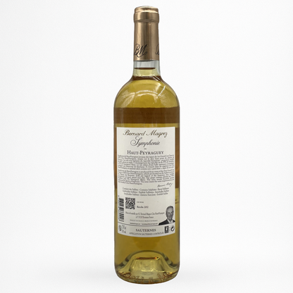 Contre etiquette bouteille de vin Clos Haut-Peyraguey - Symphonie de Haut-Peyraguey - 2012 - Vin de Sauternes