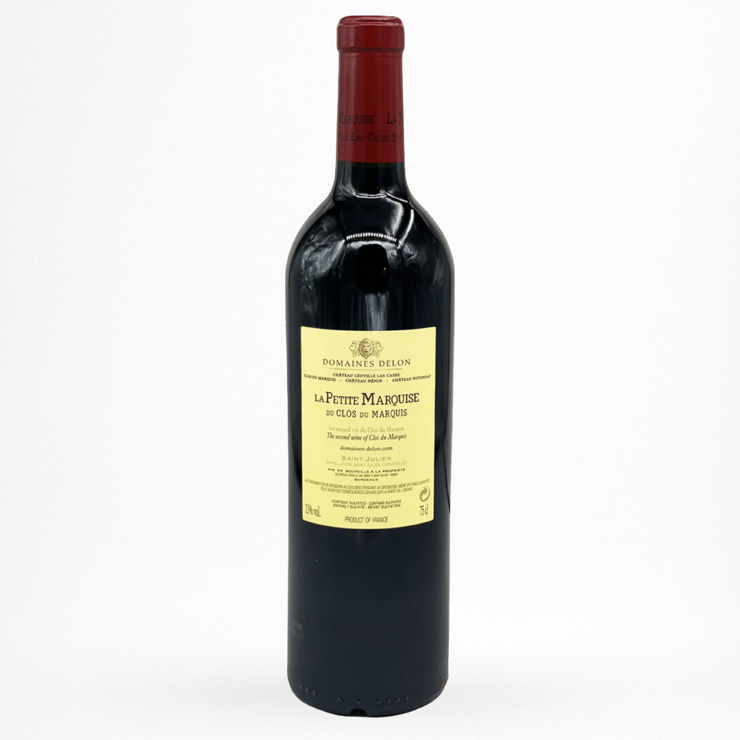 Contre etiquette bouteille de vin Clos du Marquis - La Petite Marquise - 2018 - Vin de Saint-Julien