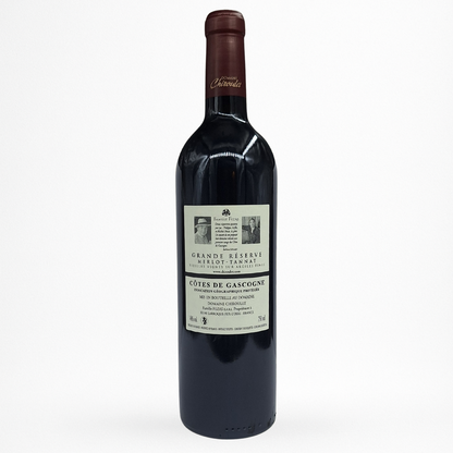 Contre etiquette bouteille de vin Domaine Chiroulet - Grande Réserve - Rouge- 2020 - Vin de Côtes de Gascogne