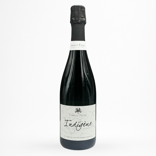 Domaine Chiroulet Indigène Brut – Pétillant Naturel blanc de blancs, Côtes de Gascogne, bouteille 75 cl sur fond blanc.