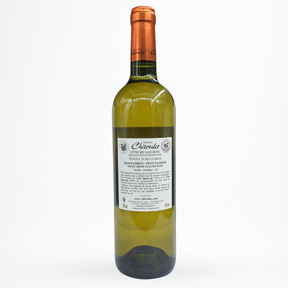 Contre etiquette bouteille de vin Domaine Chiroulet - Soleil D'Automne - Blanc Moelleux - 2023 - Vin de Côtes de Gascogne