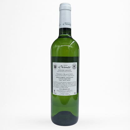 Contre etiquette bouteille de vin Domaine Chiroulet - Terres Blanches - Blanc - 2023 - Vin de Côtes de Gascogne