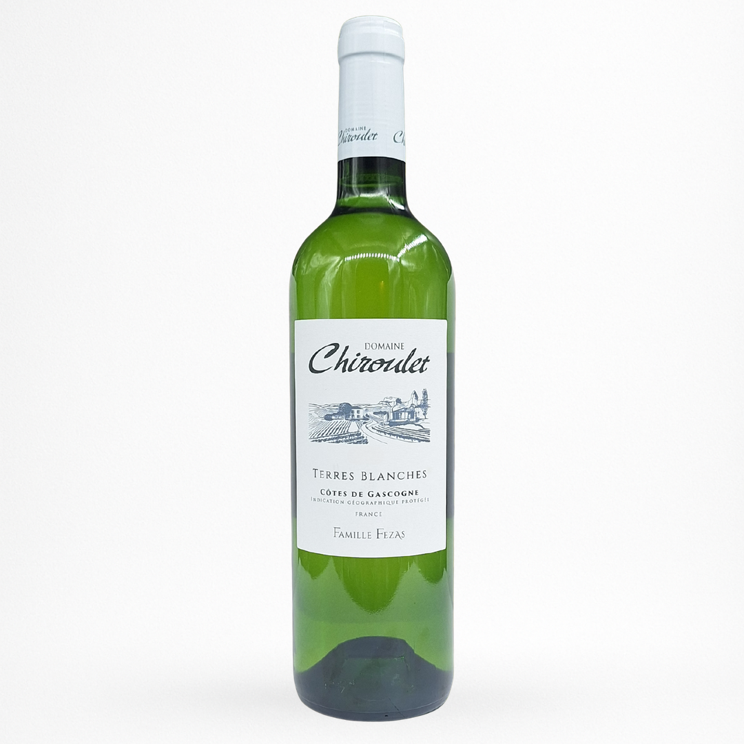 Bouteille de vin Domaine Chiroulet - Terres Blanches - Blanc - 2023 - Vin de Côtes de Gascogne