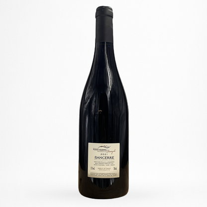 Sancerre blanc Domaine Pierre Martin – contre etiquette bouteille sur fond blanc (Loire, Sauvignon Blanc)