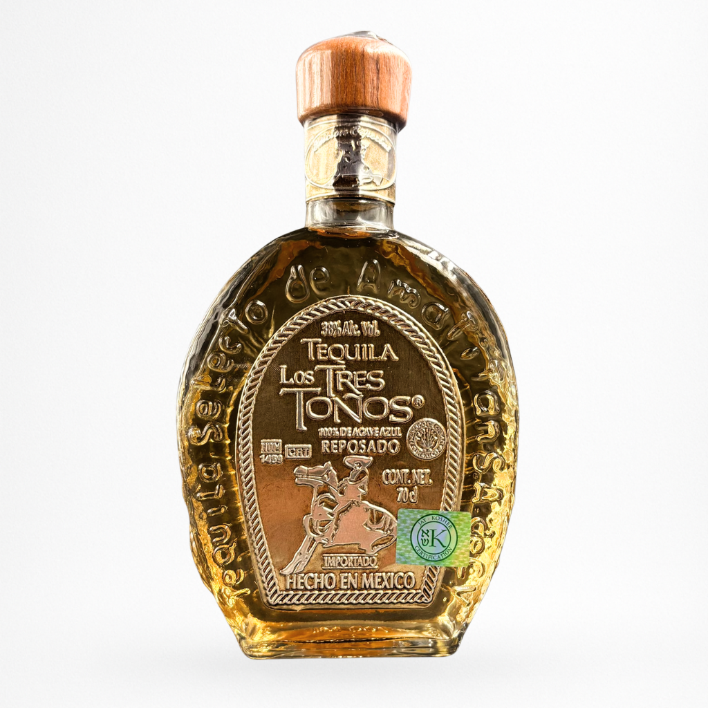 Bouteille de tequila Los 3 Toños Reposado 100 % Agave