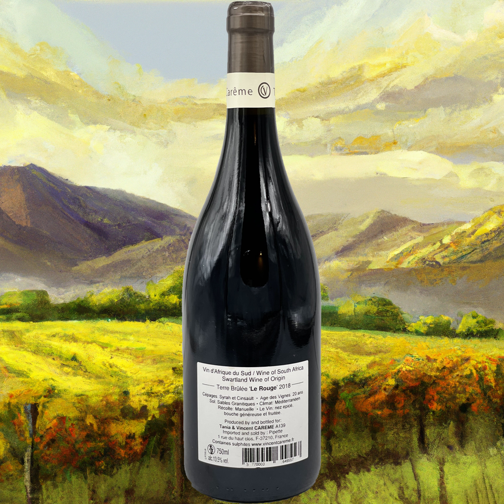 Domaine Vincent Carême - Terre Brûlée Le Rouge - 2018 - Swartland - Vin d'Afrique du Sud